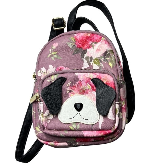 Betsey Johnson Floral Doggy Mini Backpack - Picture 1 of 9
